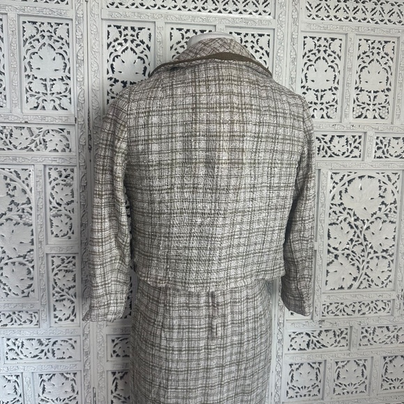 Vintage Handmade Plaid Career Business Dress & Blazer Set Sz Small - Picture 4 of 10